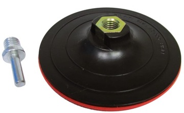 DYSK ELASTYCZNY NA SZLIFIERKĘ KRĄŻEK PAPIER GRUBY 125mmx10mm RZEP +ADAPTER
