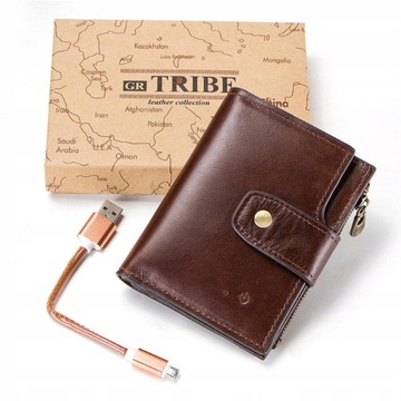 Blue-tooth Anti-Theft Gps Genuine Leather Wallet