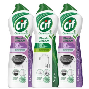 Cif Cream Mleczko do czyszczenia ZESTAW MIX 3x780g