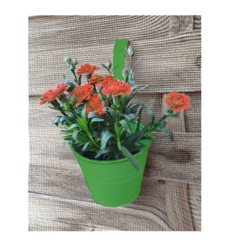 Кожухи металлические с ручкой, ушком, крючком, подвесные цветочные горшки, 12 см, набор 6 шт.