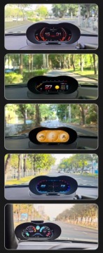 АВТОМОБИЛЬНЫЙ HUD HEAD-UP ДИСПЛЕЙ P5 OBD+GPS SMART METER, ПОДХОДИТ ДЛЯ БОЛЬШИНСТВА АВТОМОБИЛЕЙ