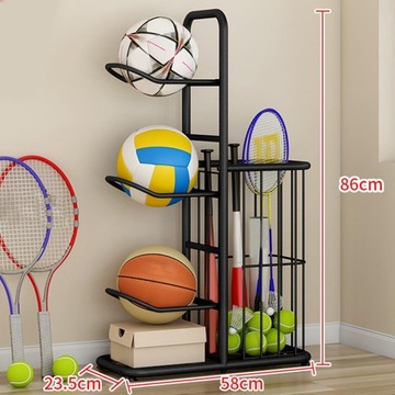 Металлический держатель для хранения мячей. Отдельно стоящий.
