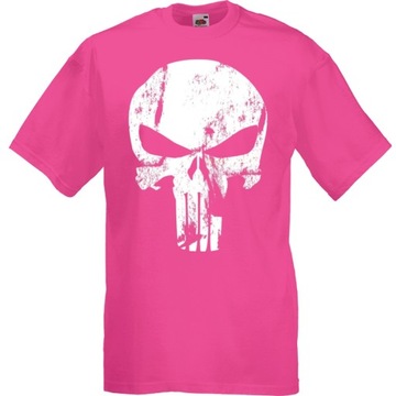 Koszulka Punisher czacha czaszka XL fuksja