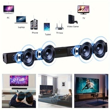 Универсальная звуковая панель для домашнего кинотеатра, система объемного звучания Саундбар для телевизора с