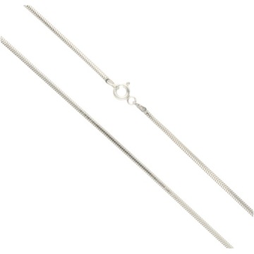 Linka miękka typu snake 2.5 g - 45 cm srebro rodowane