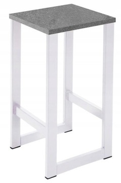 Taboret 58cm Loft BETON /BIAŁY Krzesło Taborety