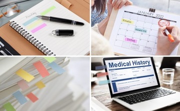 КНИЖНЫЕ МАРКЕРЫ ПОЛОСКИ ДЛЯ ЧТЕНИЯ ЦВЕТНЫЕ САМОКЛЕЯЩИЕСЯ СТРАНИЦЫ x 1400