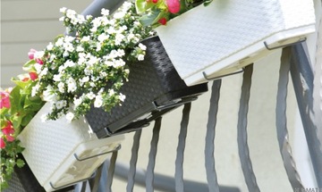 ЦВЕТОЧНЫЙ ГОРШОК КОРОБКА САДОВЫЙ ЦВЕТОЧНЫЙ ГОРШОК БАЛКОННЫЕ РУЧКИ