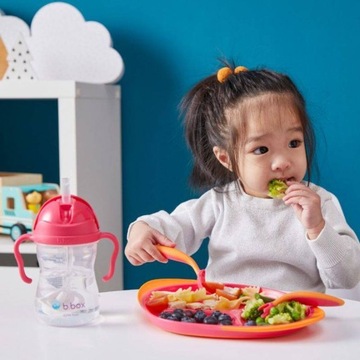 Бутылка для воды B.box детская - поильник с трубочкой 240 мл синий кобальт 6м+