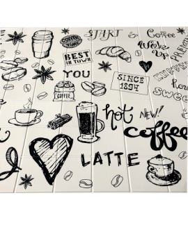 СТЕНОВЫЕ ПАНЕЛИ ПВХ ДЛЯ КУХНИ КАФЕ PVC87