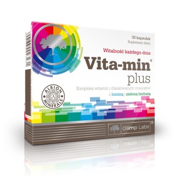 OLIMP Vita-Min Plus 30caps WITAMINY I MINERALY UZUPEŁNIENIE NIEDOBORÓW