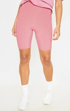 PRETTYLITTLETHING Różowe legginsy na rower SLIM 34