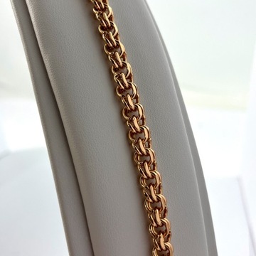 ТОЛСТЫЙ МУЖСКОЙ ЗОЛОТОЙ БРАСЛЕТ ПЛЕТЕНИЯ ГАРИБАЛЬДИ 8 ММ ХИРУРГИЧЕСКАЯ СТАЛЬ+БЕСПЛАТНО