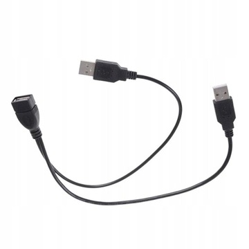Разъем USB «мама» на 2 «папа», черный