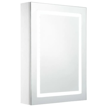 Szafka łazienkowa z lustrem i LED, 50 x 13 x 70 cm