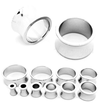Tunel Metalowy Plug Gruby Siodłowy Srebrny 20mm