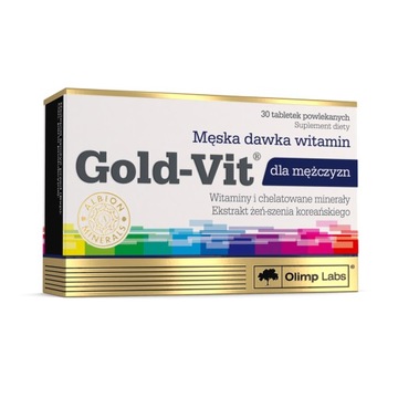OLIMP GOLD-VIT DLA MĘŻCZYZN 30tabl WITAMINY I MINERAŁY MAGNEZ CYNK ŻEŃ-SZEŃ