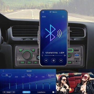 АВТОМОБИЛЬНЫЙ РАДИО 7 ДЮЙМОВ BT С СЕНСОРНЫМ ЭКРАНОМ ANDROID AUTO CARPLAY PL МЕНЮ