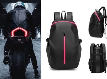 Plecak motocyklowy rowerowy lekki uniwersalny czarny na kask wodoodporny