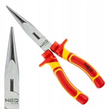 NEO SZCZYPCE WYDŁUŻONE PROSTE POLEROWANE 200MM 1000V, ZE STALI CRV, 01-225