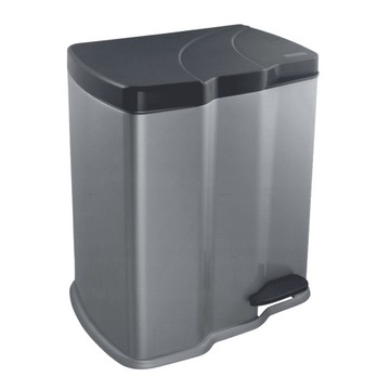 KOSZ DO ŚMIECI PODWÓJNY 7+15L Z PEDAŁEM GUNNAR