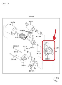 HLAVA STARTÉR KIA CERATO 1.6 BENZÍN 06-08