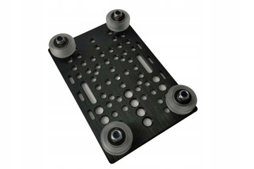 WÓZEK V-SLOT UNIVERSAL 20-80 CZARNY 127x88x30 WZMOCNIONE ROLKI-ZŁOŻONY 1szt