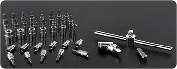 Zestaw Kluczy Nasadowych 1/4 klucze nasadowe grzechotka TORX BITY INBUS 46*