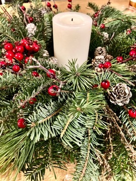 Wianek bożonarodzeniowy stroik świąteczny ŻYWY!!!!