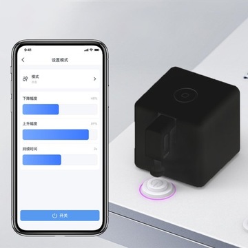 Кнопка умного переключателя Кнопка управления приложением Часы Черный