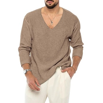 SWETER MĘSKI ELEGANCKI DOPASOWANY W L