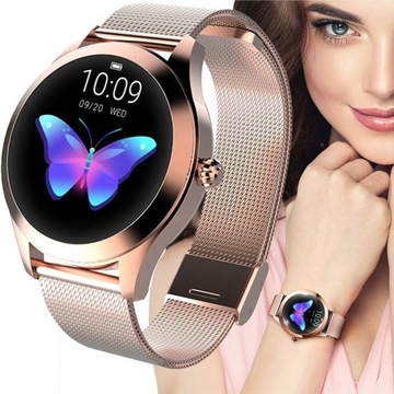SMARTWATCH DAMSKI ZEGAREK SMARTBAND KROK PULS KW10