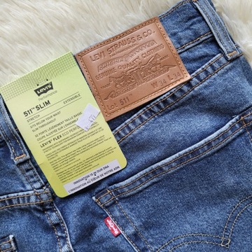 spodnie jeans LEVI'S 511 SLIM W34 L34 34x34 PREMIUM