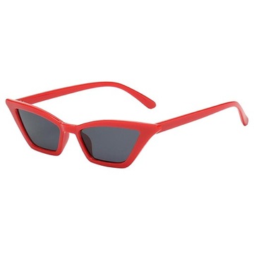 Damskie lustrzane plastikowe małe okulary przeciwsłoneczne Okulary Rouge noir