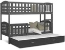 Двухъярусная кровать 200x90 + матрасы KUBUŚ для 3 человек