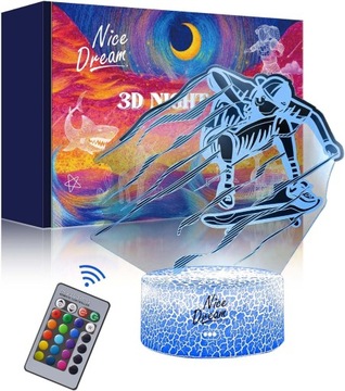 LAMPKA NOCNA 3D LED USB HOLOGRAM PREZENT (VilB) wielokolorowy