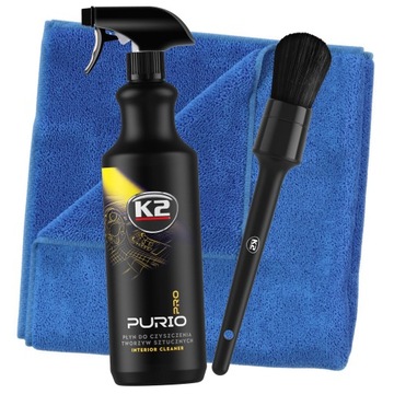 K2 Purio Pro 1L Zestaw do czyszczenia auta kokpitu wnętrza plastików