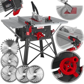 PIŁA STOŁOWA DO DREWNA KRAJZEGA PRZECINARKA PILARKA 3400W 255mm + 4 TARCZE