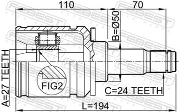 KLOUB LESK 0111-MCV30LH FEBEST LEXUS TOYOTA