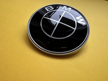 Эмблема-логотип для BMW диам. 82 мм Черный/Черный