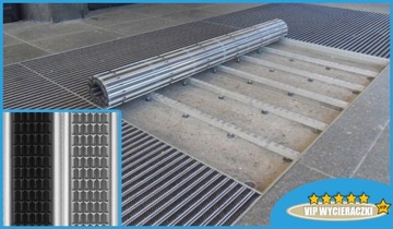 АЛЮМИНИЕВЫЙ ДВЕРНОЙ КОВРИК НАРУЖНЫЙ - *ПРЕМИУМ* РЕЗИНА 12мм 100x50