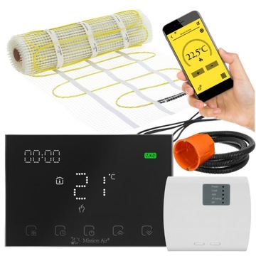 ZESTAW MATA GRZEWCZA grzejna Mission Air pod płytki MA-160W/m² 3m² WiFi