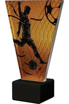 Trofeum szklane Piłkarz VL1-D/SOC1/BK 15cm z opisem
