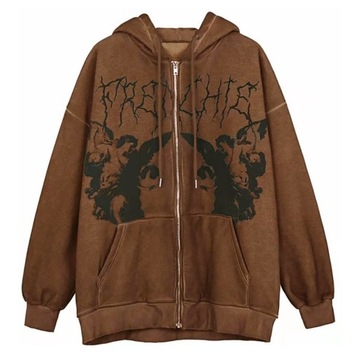 BLUZA DAMSKA HARAJUKU GRUNGE PUNK WZÓR ANIOŁ XL