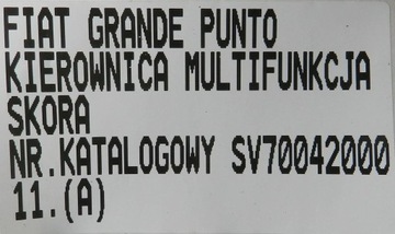 FIAT GRANDE PUNTO EVO VOLANT MULTIFUNKČNÍ KŮŽE SV70042000