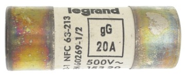 Legrand bezpiecznik wkładka topikowa 22x58 20A