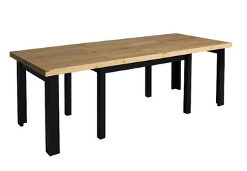 Stół 8 nóg stabilny, LOFT 120*80 rozkładany do 370