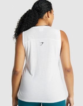 ФУТБОЛКА ЖЕНСКАЯ СПОРТИВНАЯ GYMSHARK, БЕЛАЯ L P4F