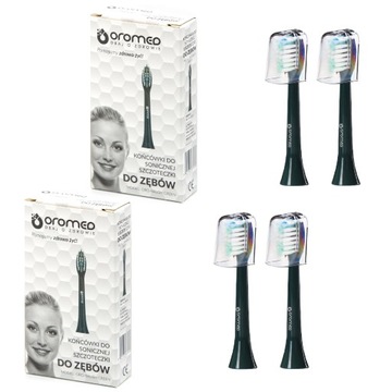 4 x KOŃCÓWKI DO SZCZOTECZKI SONICZNEJ OROMED ORO BRUSH GREEN ORYGINALNE