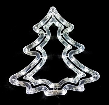 РОЖДЕСТВЕНСКОЕ УКРАШЕНИЕ ОКНА, БЕЛО-ГОЛУБАЯ РОЖДЕСТВЕНСКАЯ ЕЛКА!